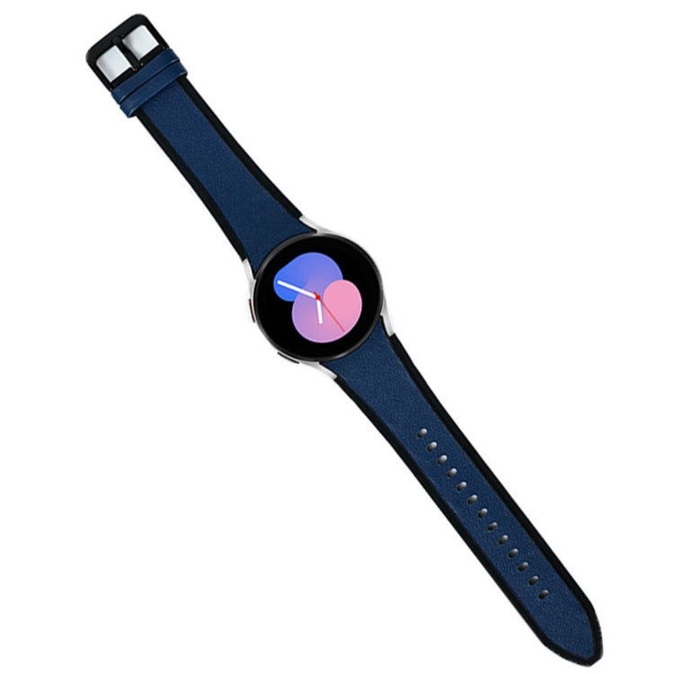 Rigtigt fed Universal Samsung Kunstlæder og Silikone Rem - Blå#serie_8