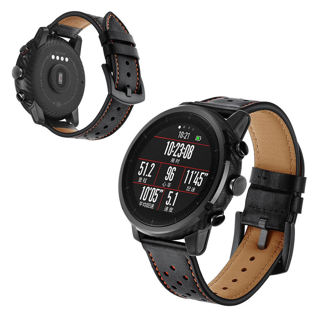 Mega komfortabel Huawei Watch รgte lรฆder Rem - Sort#serie_1