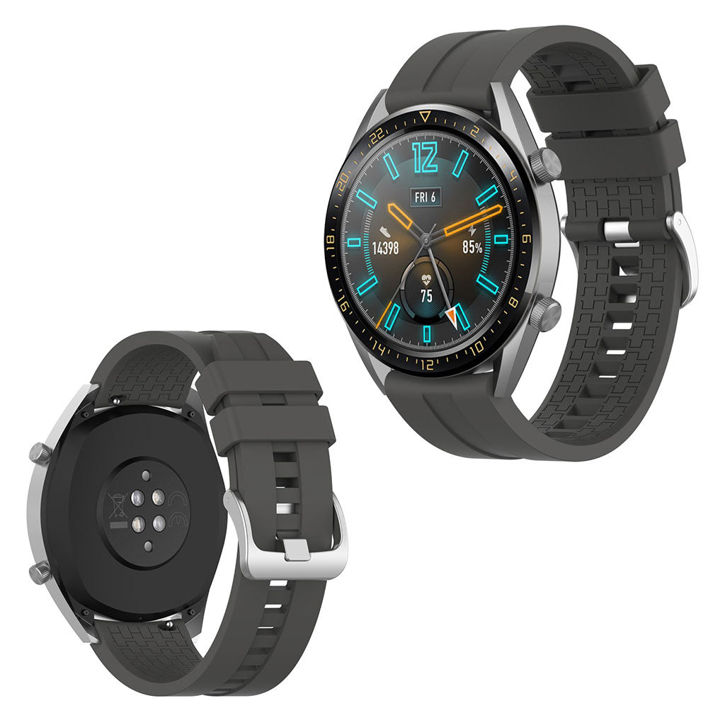 Mega godt Huawei Watch GT Silikone Rem - Sรธlv#serie_1