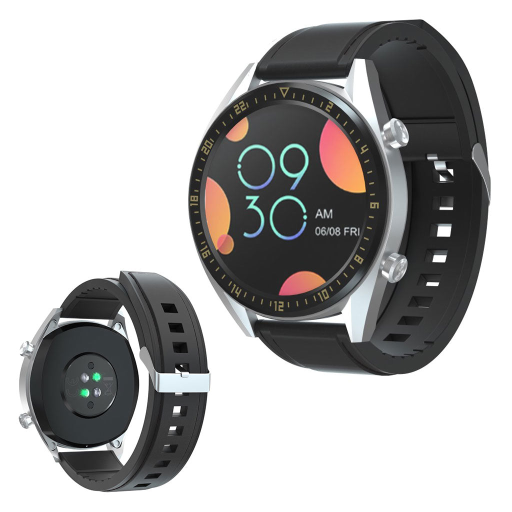 Mega pรฆnt Huawei Watch GT 2 42mm รgte lรฆder Rem - Sort#serie_1