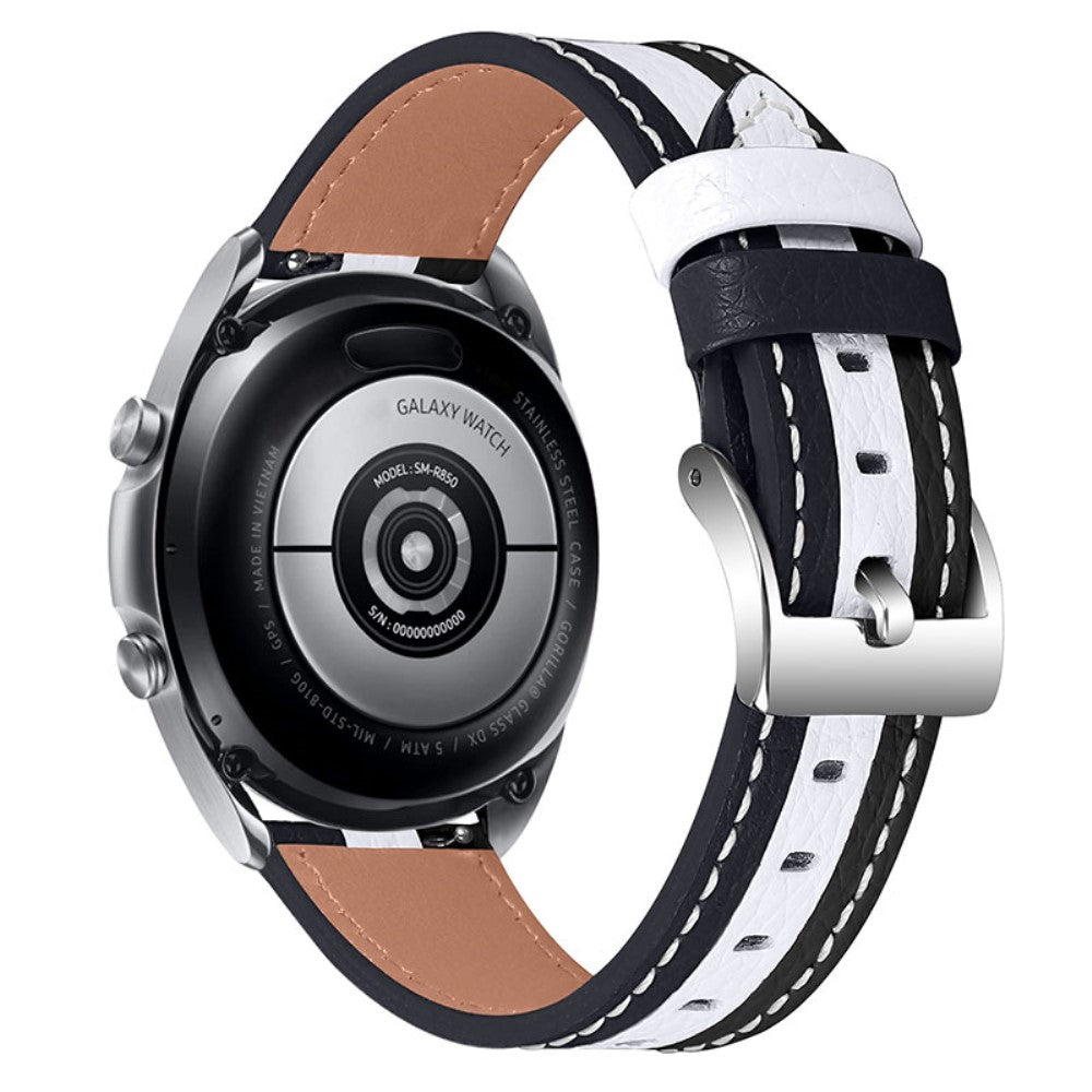 Fint Huawei Watch GT 2 42mm / Huawei Watch 2 รgte lรฆder Rem - Hvid#serie_1