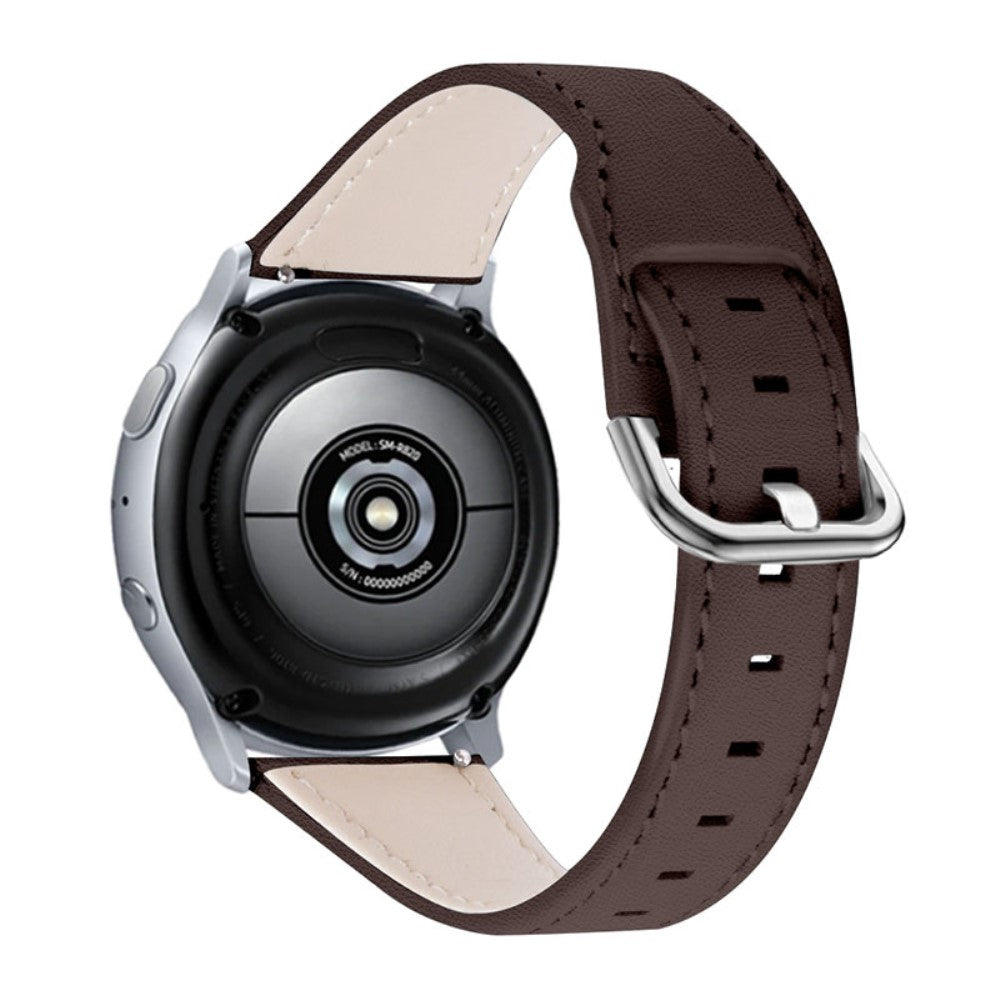 Fed Huawei Watch GT 2 42mm / Huawei Watch 2 รgte lรฆder Rem - Brun#serie_1