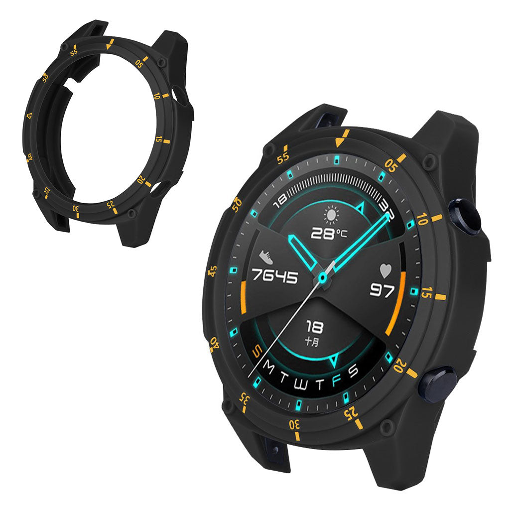 Huawei Watch GT 2 46mm  Silikone Bumper  - Sort#serie_3