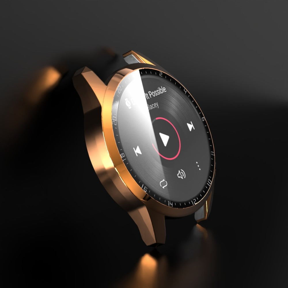Super Pænt Huawei Watch GT 2 46mm Cover med Skærmbeskytter i Plastik og Hærdet Glas - Pink#serie_5