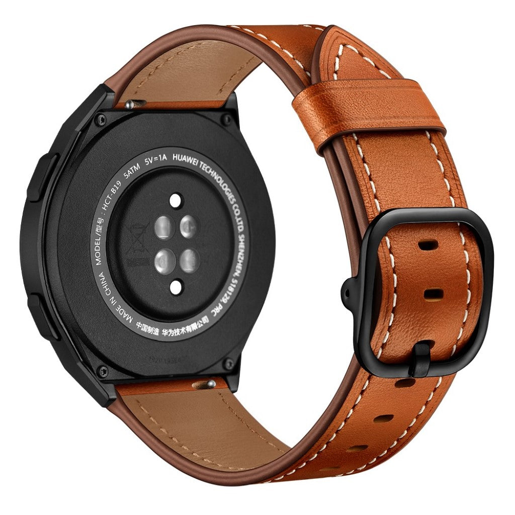Godt Huawei Watch GT 2e Ægte læder Rem - Brun#serie_3