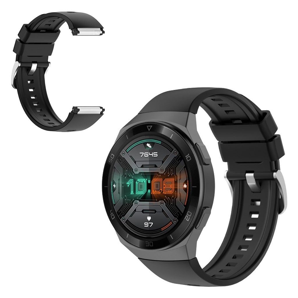 Meget cool Huawei Watch GT 2e Silikone Rem - Sort#serie_1