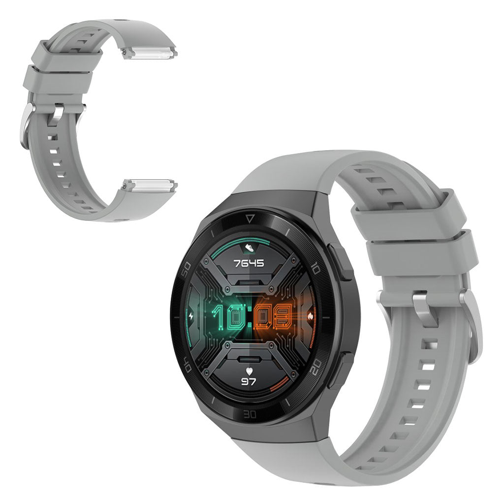 Meget cool Huawei Watch GT 2e Silikone Rem - Sølv#serie_4