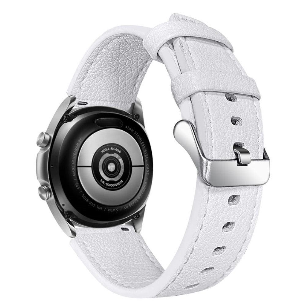 Huawei Watch GT 2e / Huawei Watch GT 2 46mm Ægte læder Rem - Hvid#serie_6