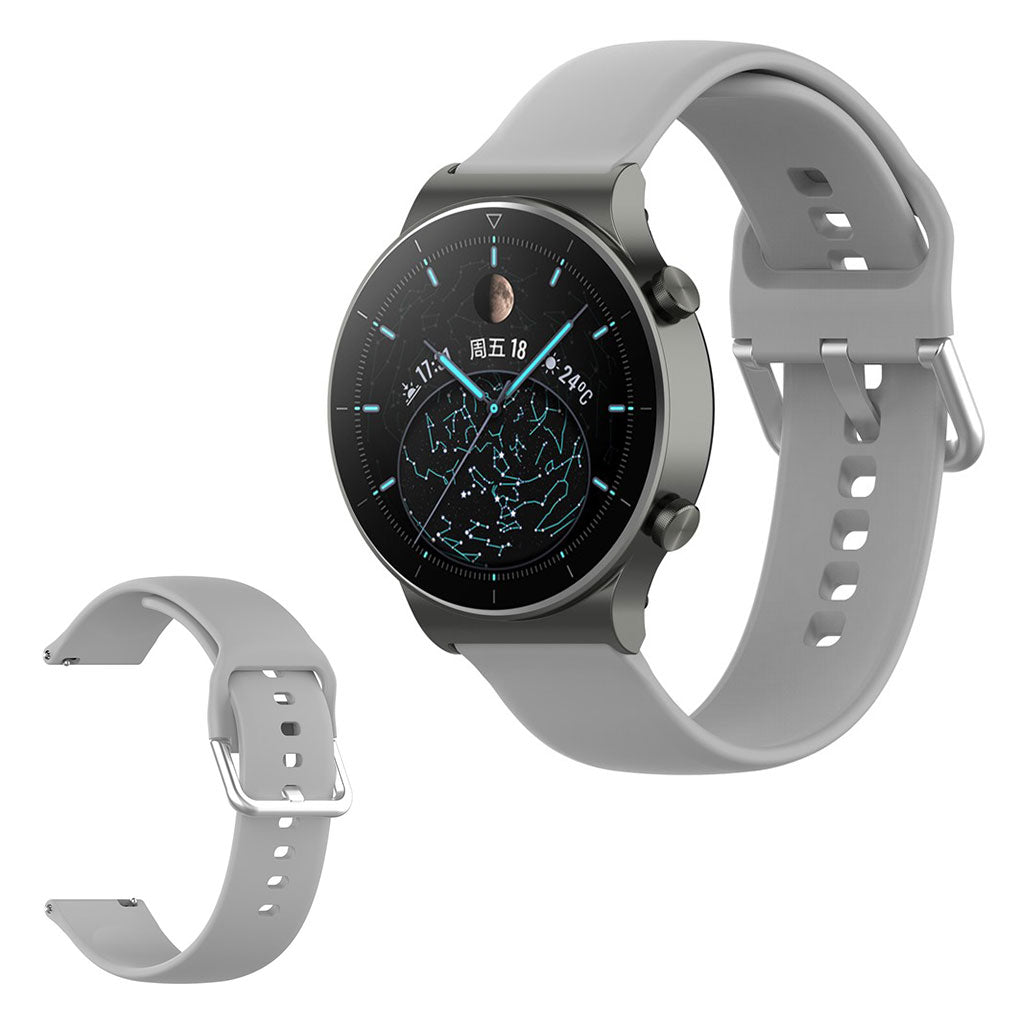 Mega holdbart Universal Silikone Rem - Størrelse: L - Sølv#serie_3