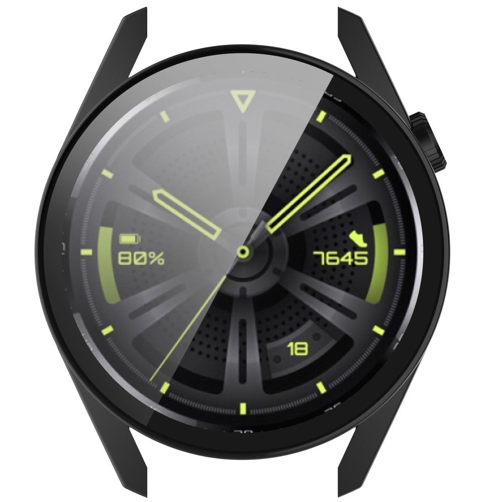Super Fint Huawei Watch GT 3 (42mm) Cover med Skærmbeskytter i Silikone og Hærdet Glas - Gennemsigtig#serie_2