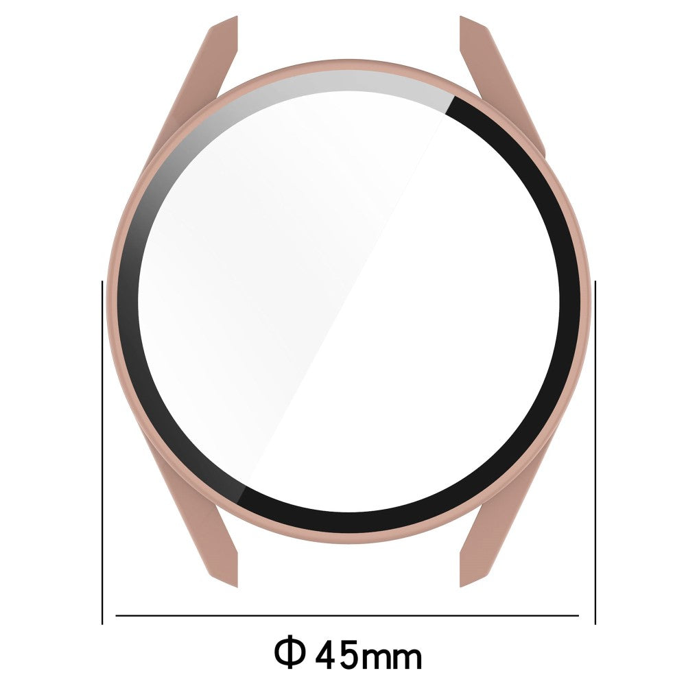 Super Fint Huawei Watch GT 3 (42mm) Cover med Skærmbeskytter i Silikone og Hærdet Glas - Gennemsigtig#serie_2