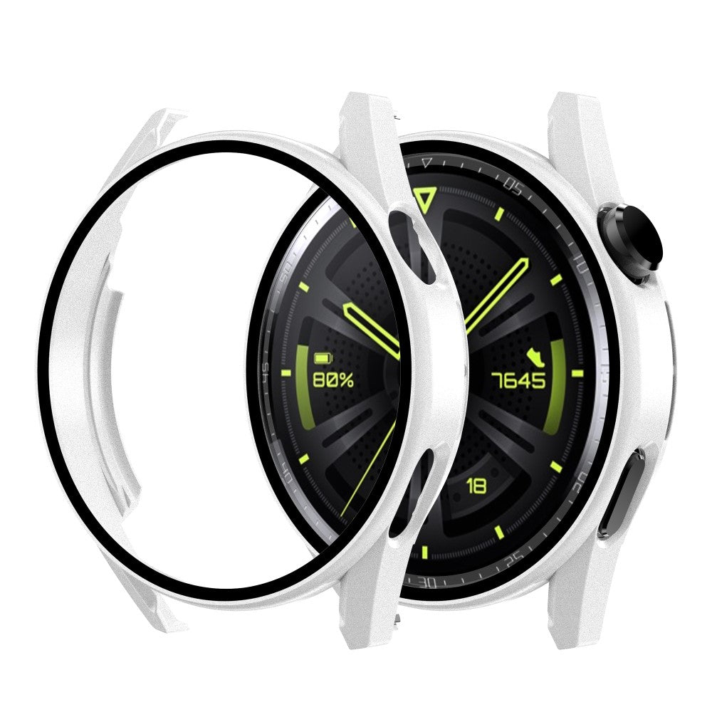 Mega Fint Huawei Watch GT 3 (42mm) Cover med Skærmbeskytter i Plastik og Hærdet Glas - Hvid#serie_2