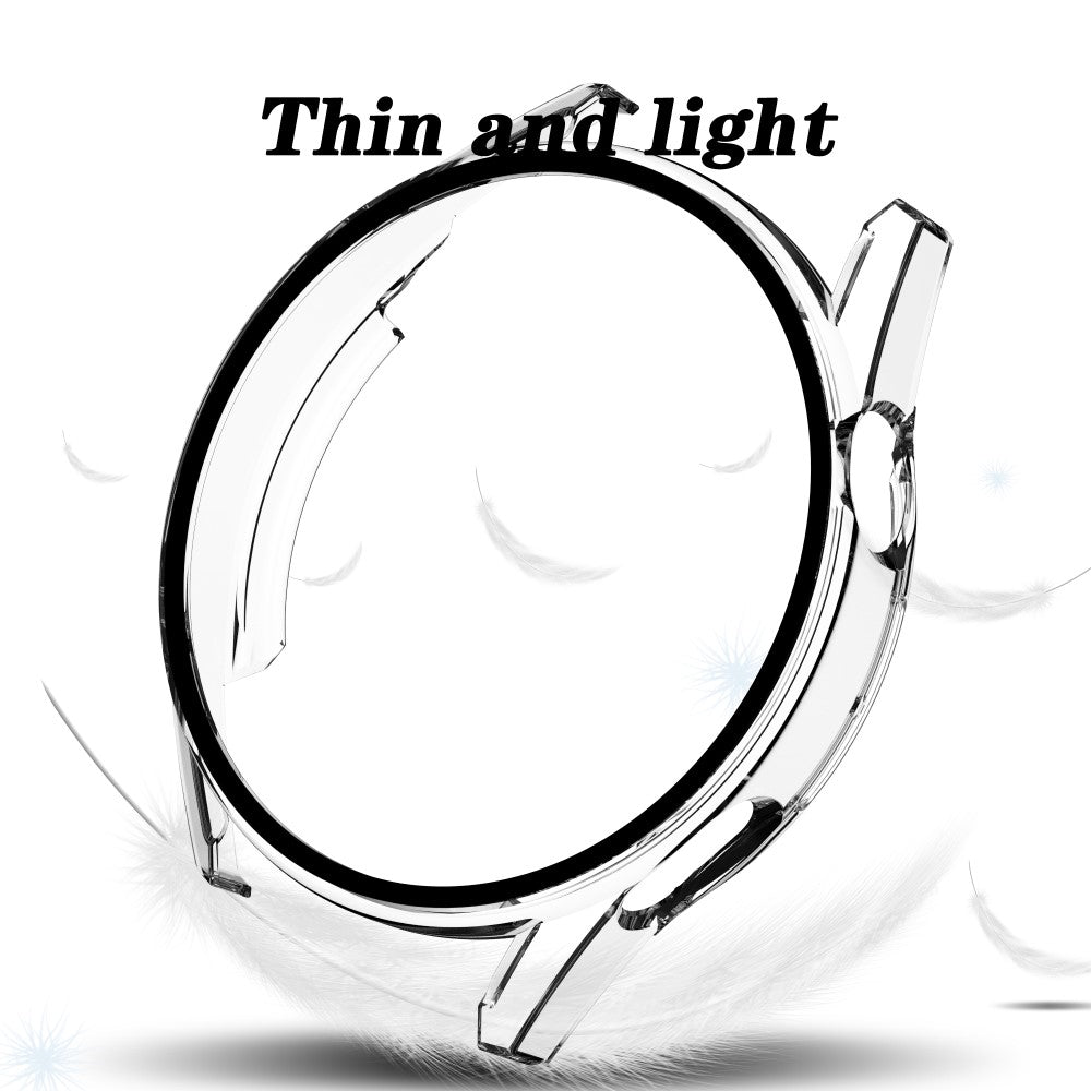 Mega Fint Huawei Watch GT 3 (42mm) Cover med Skærmbeskytter i Plastik og Hærdet Glas - Gennemsigtig#serie_3