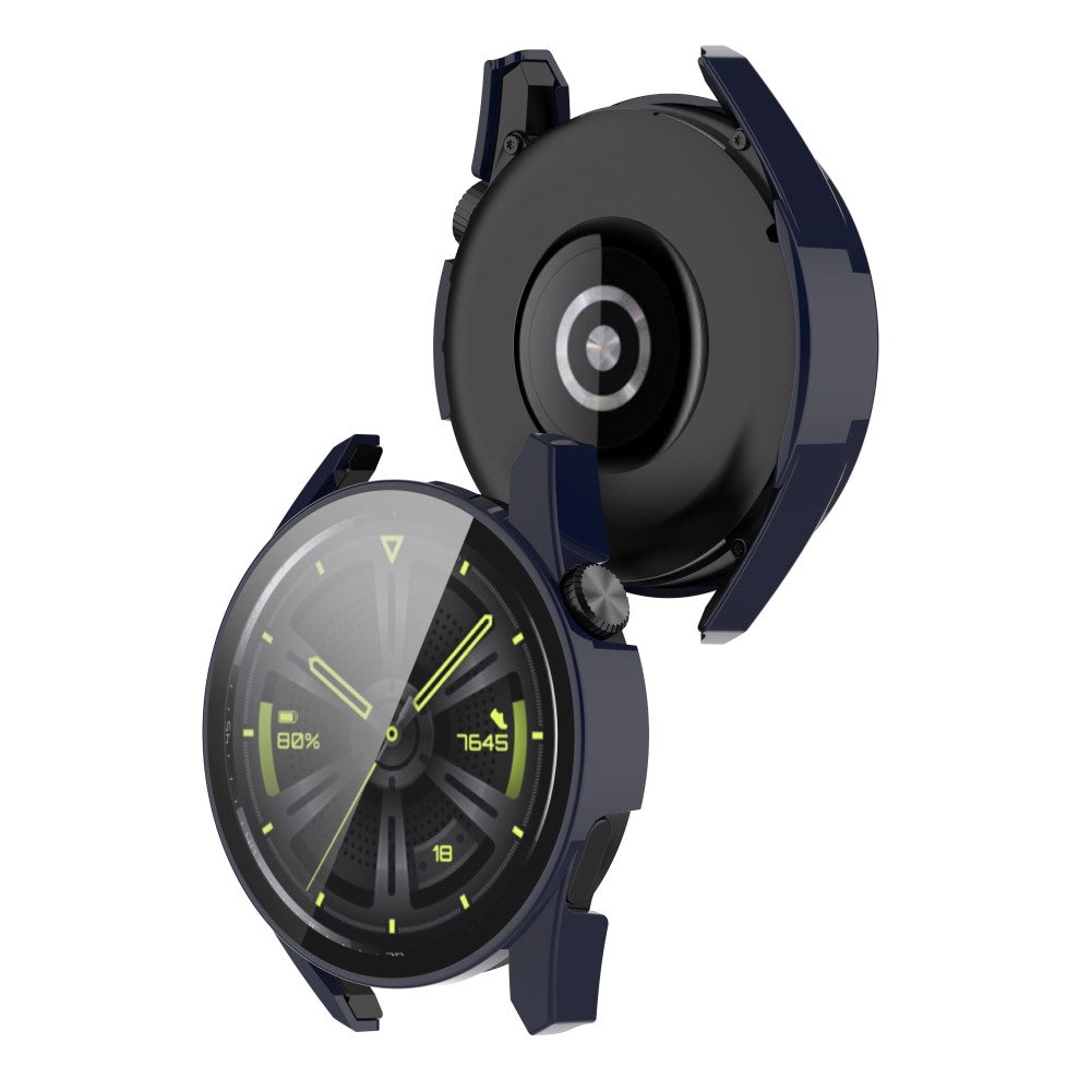 Fed Huawei Watch GT 3 (42mm) Cover med Skærmbeskytter i Plastik og Hærdet Glas - Blå#serie_3