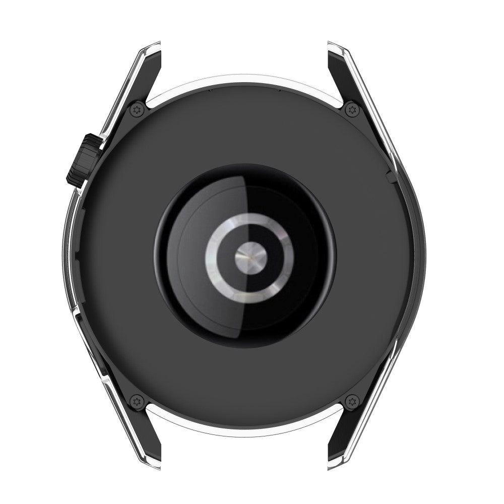 Fed Huawei Watch GT 3 (42mm) Cover med Skærmbeskytter i Plastik og Hærdet Glas - Gennemsigtig#serie_4