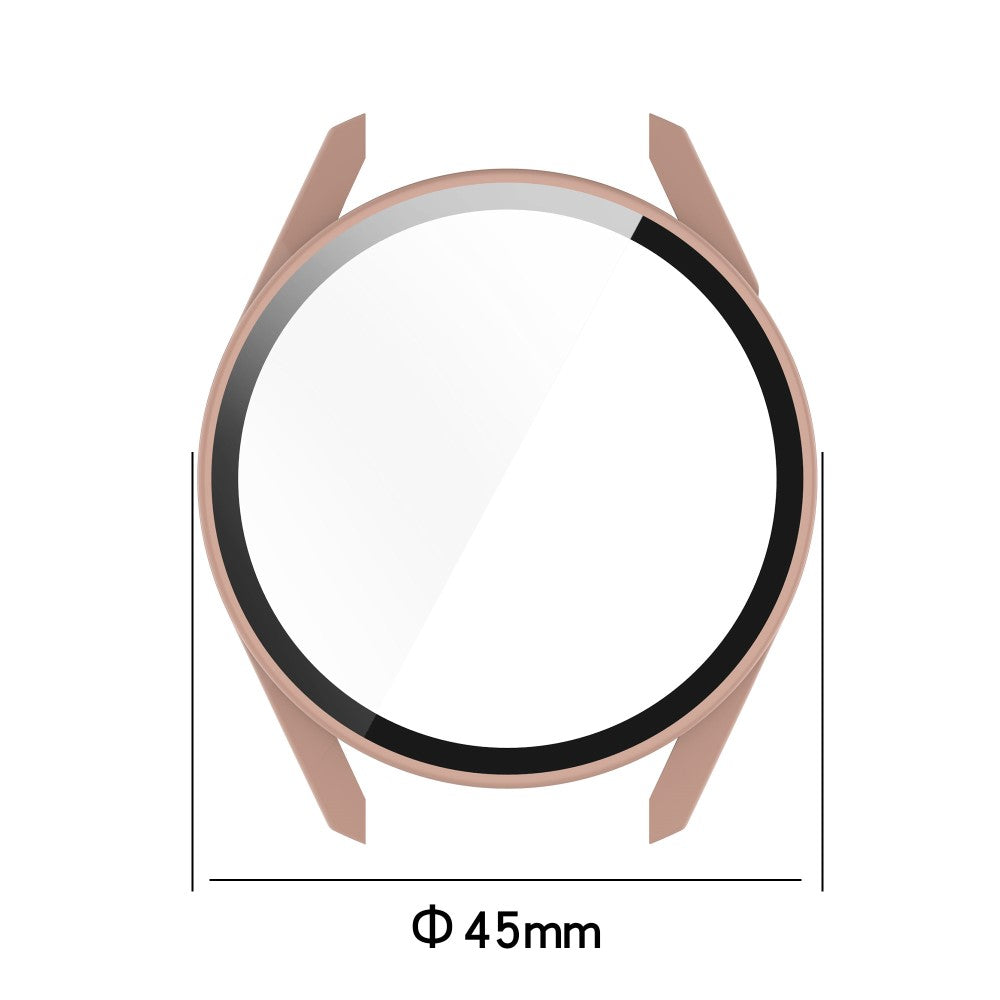 Fed Huawei Watch GT 3 (42mm) Cover med Skærmbeskytter i Plastik og Hærdet Glas - Gennemsigtig#serie_4