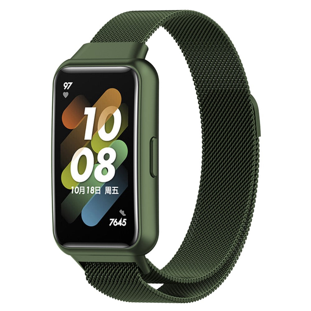 Vildt nydelig Huawei Band 7 Metal Rem - Grรธn#serie_1