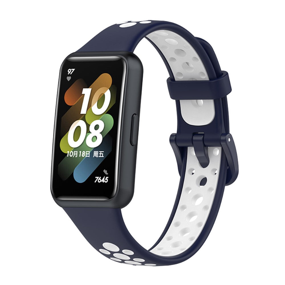 Vildt godt Huawei Band 7 Silikone Rem - Blรฅ#serie_1