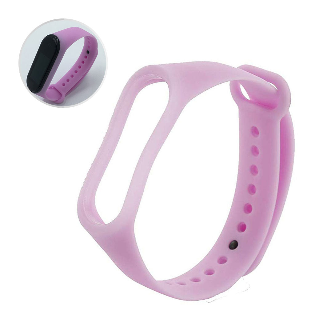 Fed Xiaomi Mi Band 3 / Xiaomi Mi Smart Band 4 Silikone Rem - Lilla#serie_6