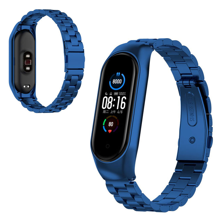 Xiaomi Mi Smart Band 6 / 5 stainless steel watch band - Blue#serie_4