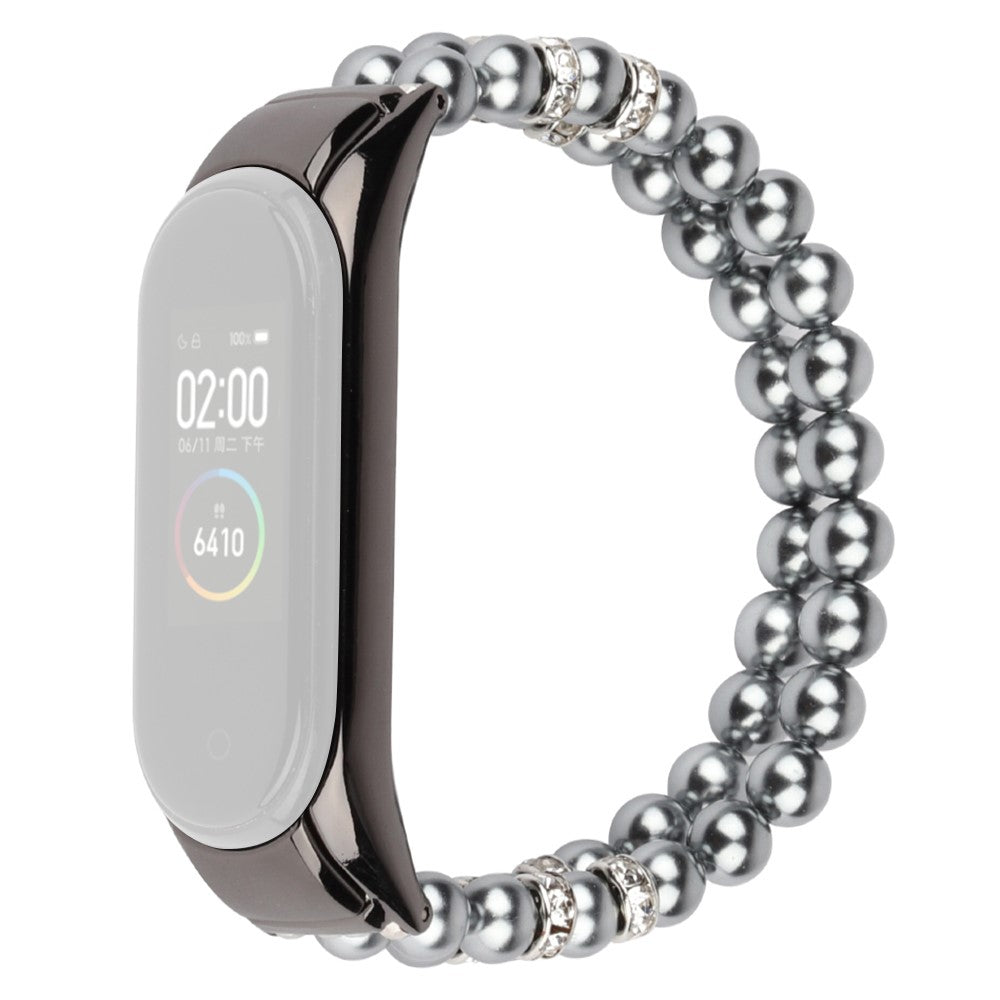 Kønt Xiaomi Mi Smart Band 6 / Xiaomi Mi Band 5 Rhinsten Rem - Sort#serie_3