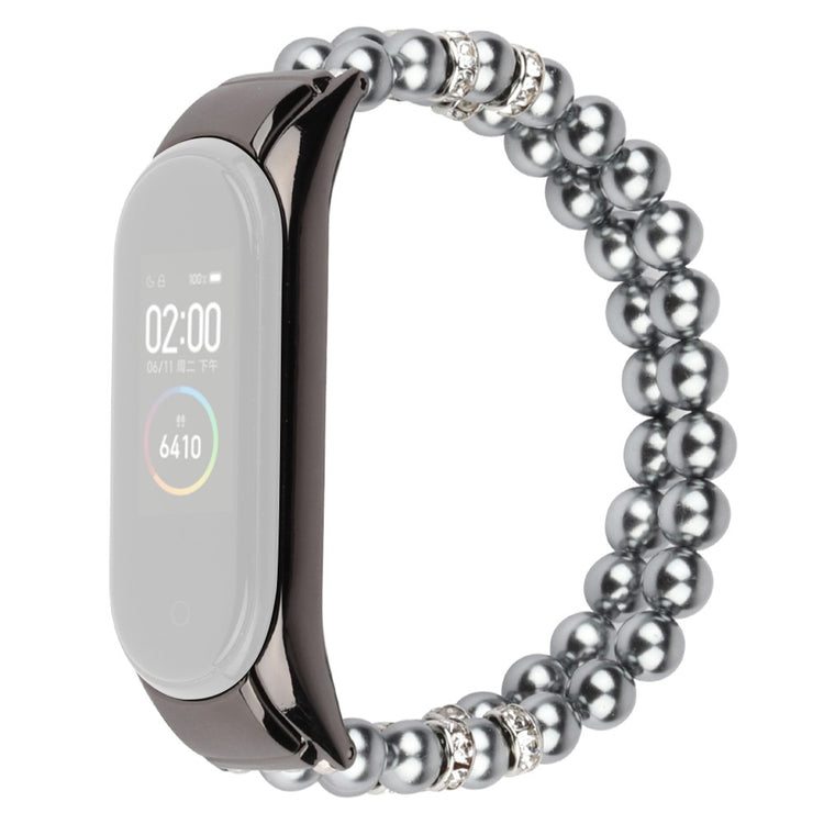 Kønt Xiaomi Mi Smart Band 6 / Xiaomi Mi Band 5 Rhinsten Rem - Sort#serie_3