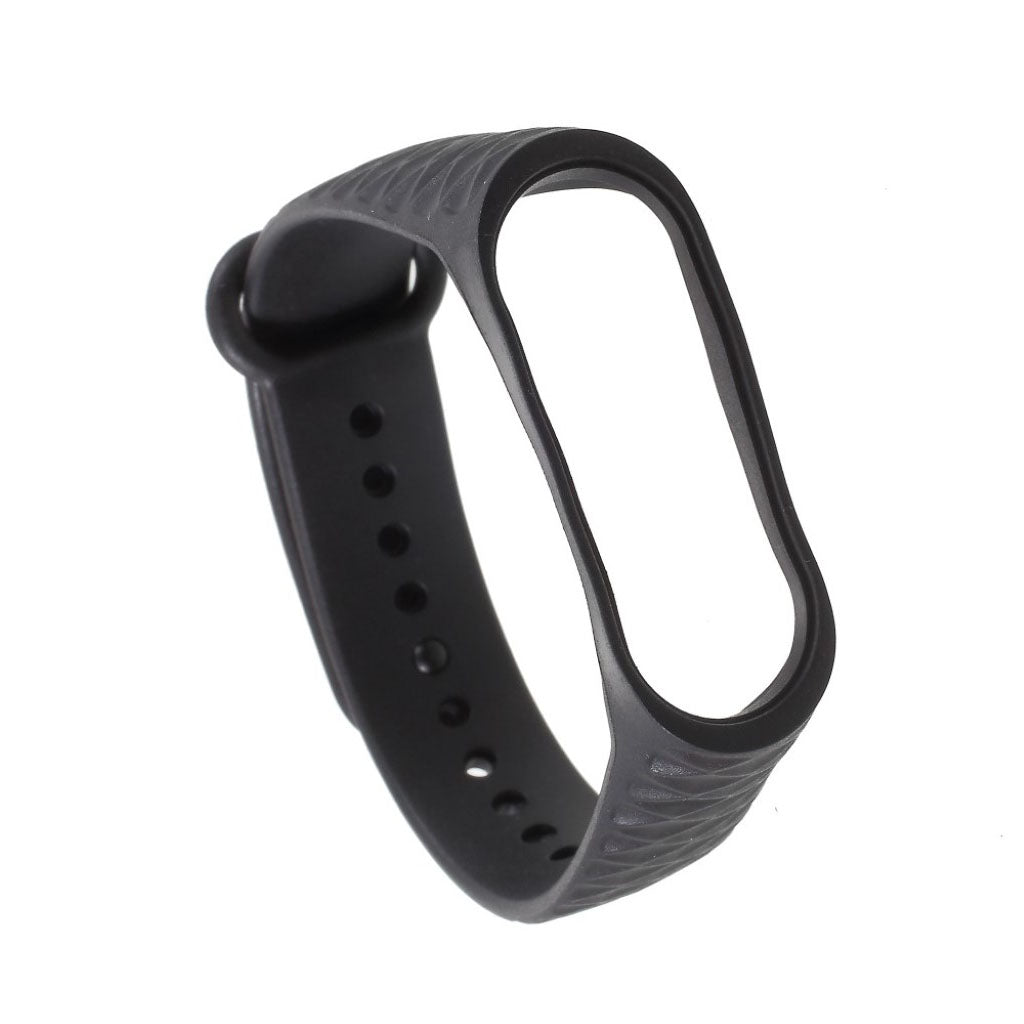 Super fantastisk Xiaomi Mi Band 3 Silikone Rem - Sort#serie_4