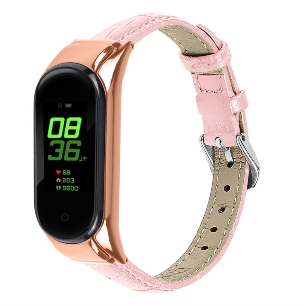 Vildt nydelig Xiaomi Mi Band 7 Ægte læder Rem - Pink#serie_2
