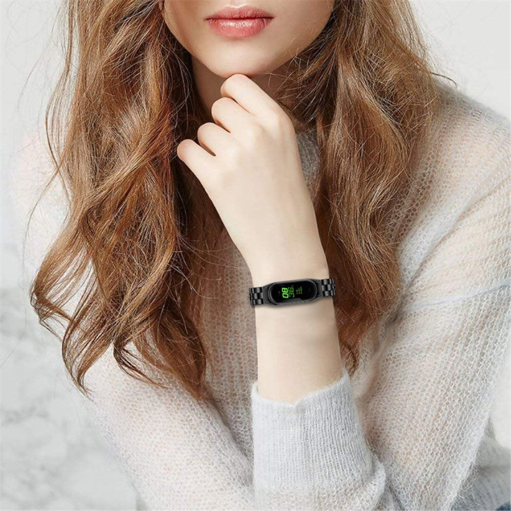 Mega holdbart Xiaomi Mi Band 7 Metal Urrem - Sort#serie_1