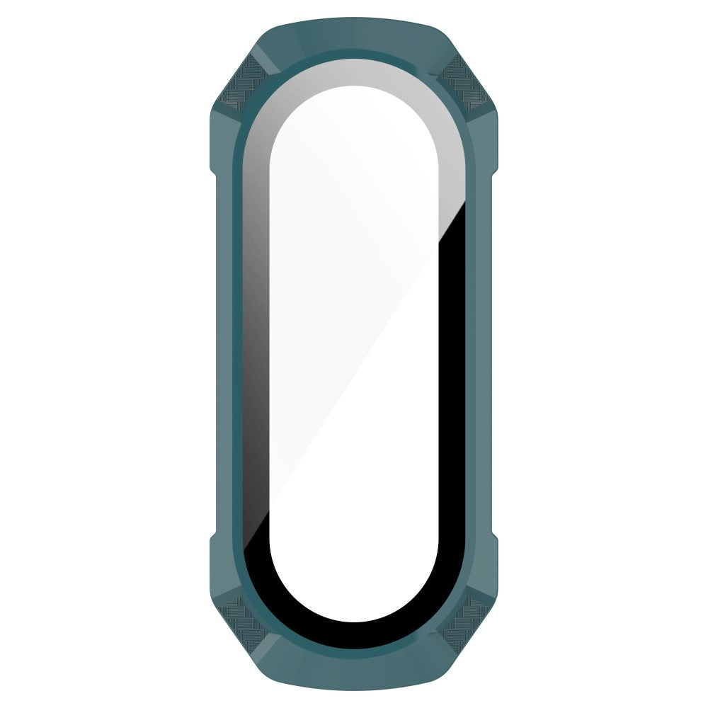 Beskyttende Xiaomi Mi Band 7 Cover med Skærmbeskytter i Plastik og Hærdet Glas - Grøn#serie_3