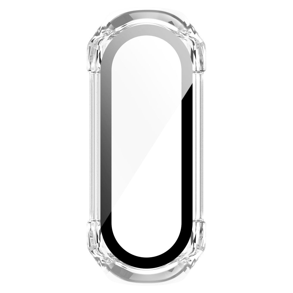 Beskyttende Xiaomi Mi Band 7 Cover med Skærmbeskytter i Plastik og Hærdet Glas - Hvid#serie_4
