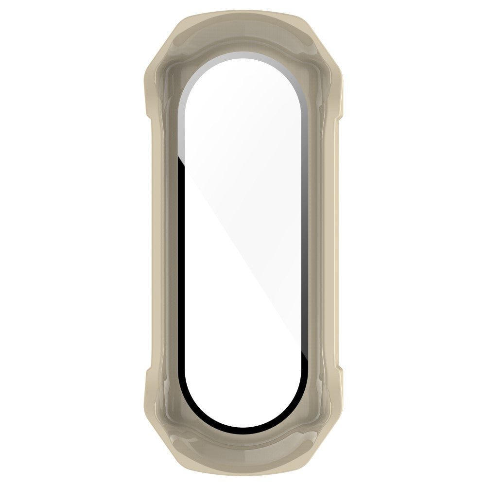 Beskyttende Xiaomi Mi Band 7 Cover med Skærmbeskytter i Plastik og Hærdet Glas - Hvid#serie_5