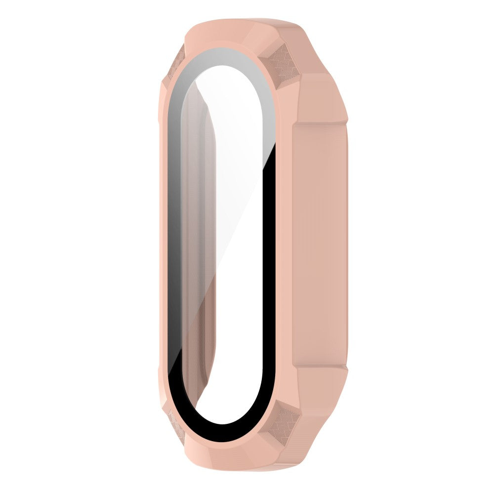 Beskyttende Xiaomi Mi Band 7 Cover med Skærmbeskytter i Plastik og Hærdet Glas - Pink#serie_6