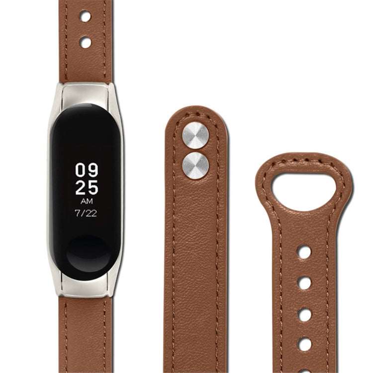 Vildt fantastisk Xiaomi Mi Band 7 Ægte læder Urrem - Brun#serie_11