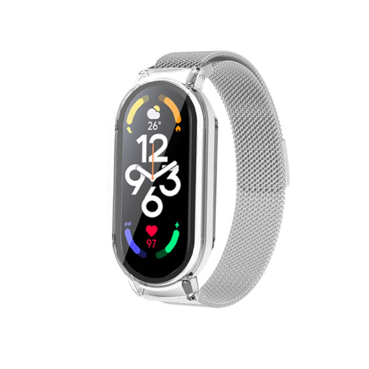 Vildt elegant Xiaomi Mi Band 7 Metal og Glas Rem - Sølv#serie_041