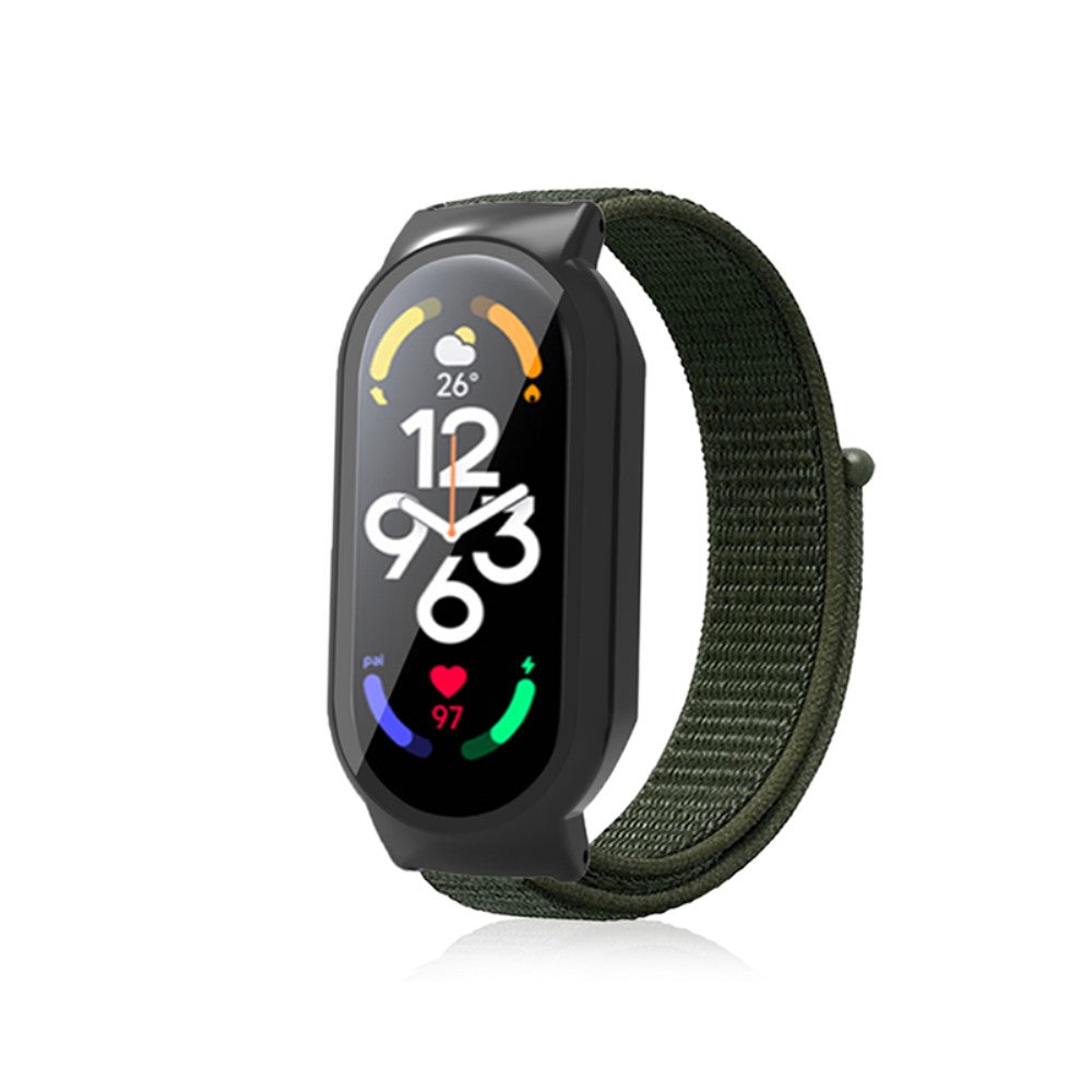 Glimrende Xiaomi Mi Band 7 Nylon og Glas Rem - Grøn#serie_7