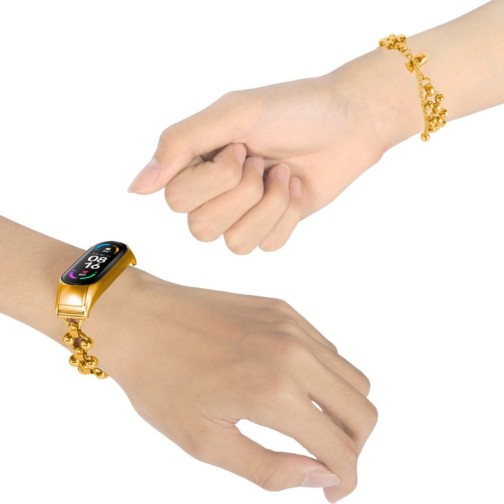 Rigtigt fantastisk Xiaomi Mi Band 7 Metal Rem - Guld#serie_3