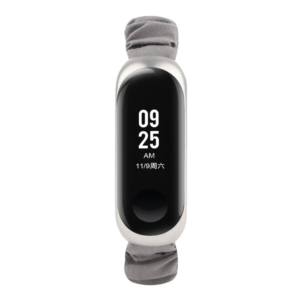 Yndigt Xiaomi Mi Smart Band 4 / Xiaomi Mi Band 3 Nylon Rem - Sølv#serie_4