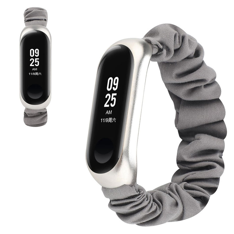 Yndigt Xiaomi Mi Smart Band 4 / Xiaomi Mi Band 3 Nylon Rem - Sølv#serie_4