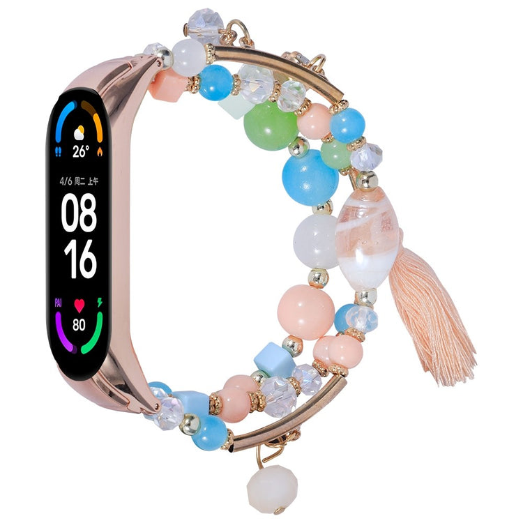 Skøn Xiaomi Mi Smart Band 4 / Xiaomi Mi Band 3 Rhinsten Rem - Pink#serie_3