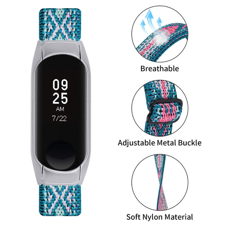 Skøn Xiaomi Mi Smart Band 4 / Xiaomi Mi Band 3 Stof Urrem - Grøn#serie_6