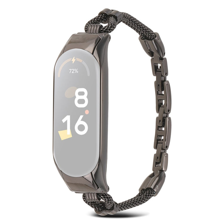 Skøn Xiaomi Mi Smart Band 4 / Xiaomi Mi Band 3 Metal Rem - Sort#serie_1