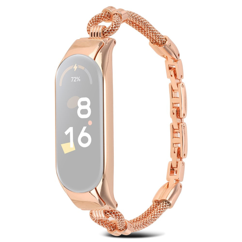 Skøn Xiaomi Mi Smart Band 4 / Xiaomi Mi Band 3 Metal Rem - Guld#serie_3