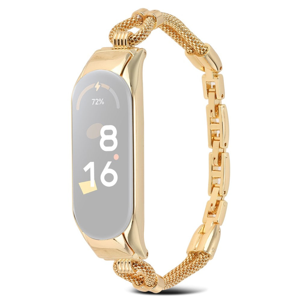 Skøn Xiaomi Mi Smart Band 4 / Xiaomi Mi Band 3 Metal Rem - Guld#serie_4
