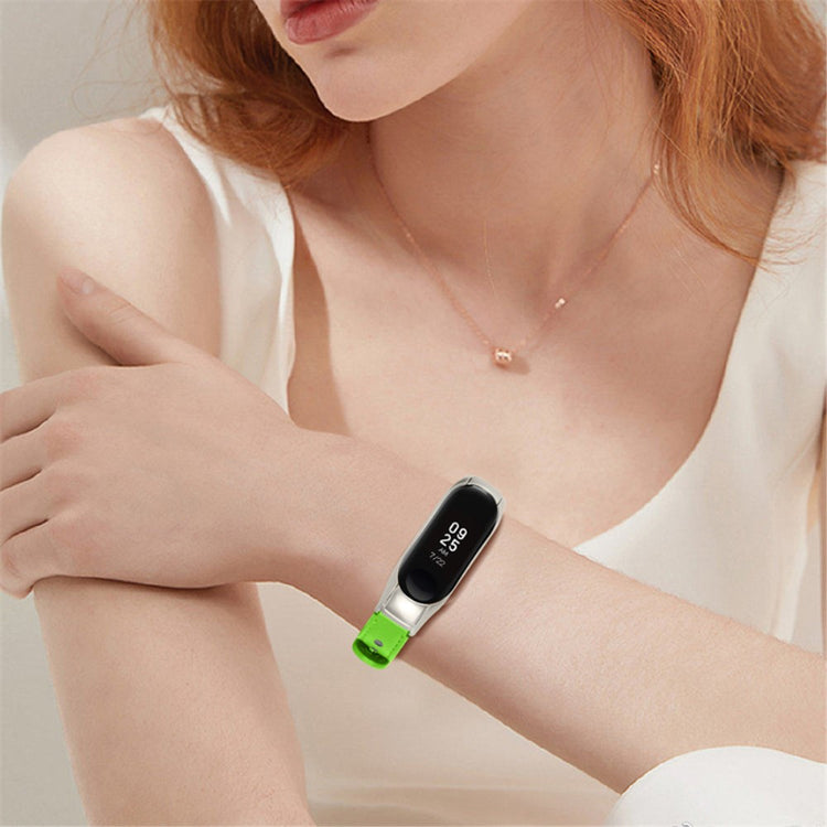 Xiaomi Mi Smart Band 4 / Xiaomi Mi Band 3 Ægte læder Urrem - Grøn#serie_9