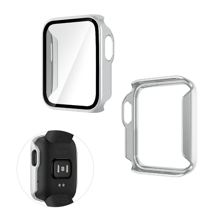 Rigtigt Fed Xiaomi Redmi Watch Silikone og Glas Cover - Sølv#serie_4
