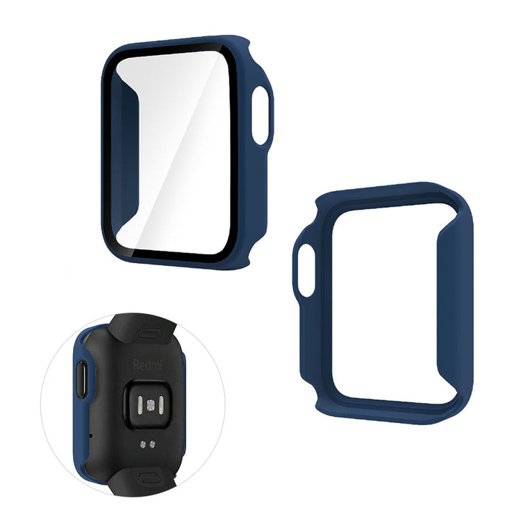 Rigtigt Fed Xiaomi Redmi Watch Silikone og Glas Cover - Blå#serie_6