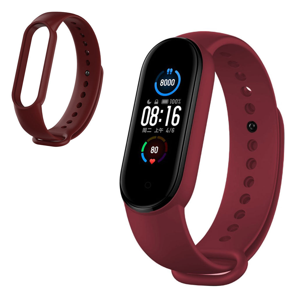 Meget komfortabel Xiaomi Mi Band 5 Silikone Rem - Rød#serie_5
