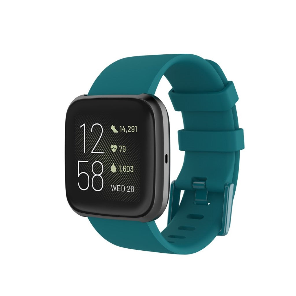 Stilfuld Fitbit Versa 2 / Fitbit Versa Lite Silikone Rem - Størrelse: L - Grøn#serie_8