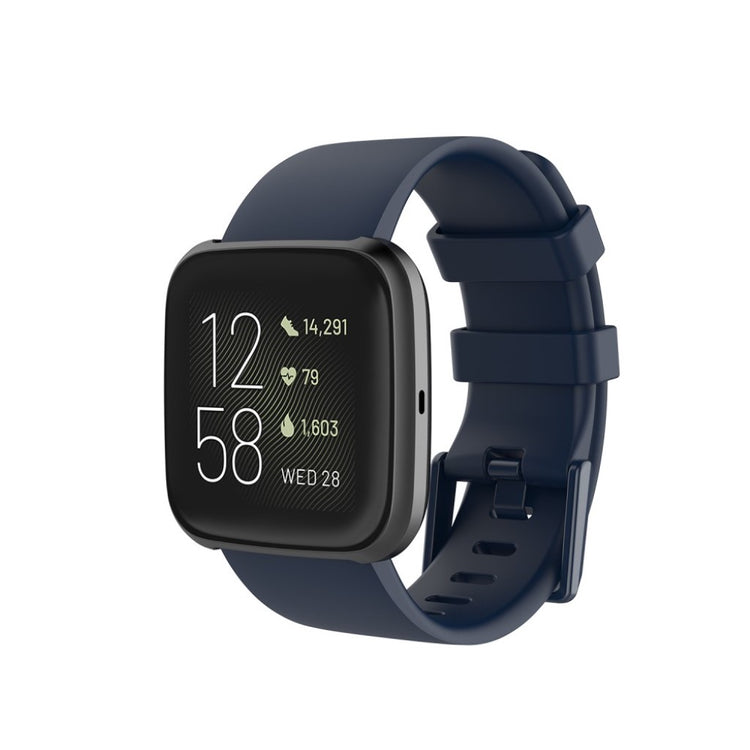 Vildt sejt Fitbit Versa 2 / Fitbit Versa Lite Silikone Rem - Størrelse: S - Blå#serie_11